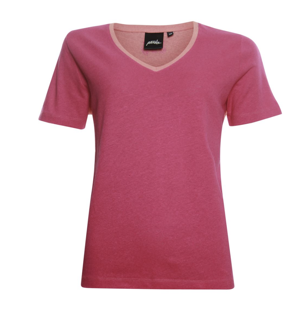Poools Roze T shirt colorblock Maat 40