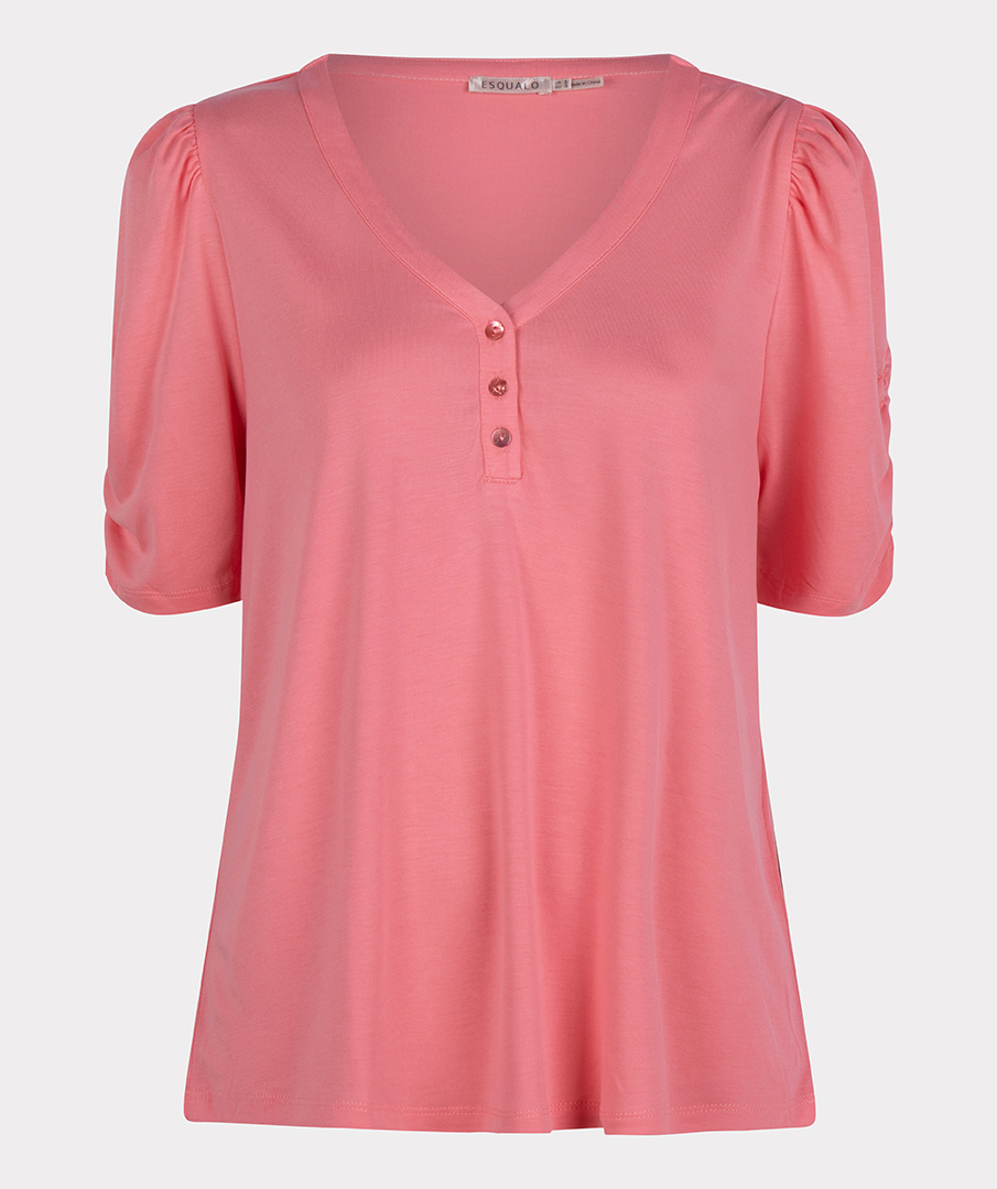Esqualo Roze T shirt pofmouw Maat S