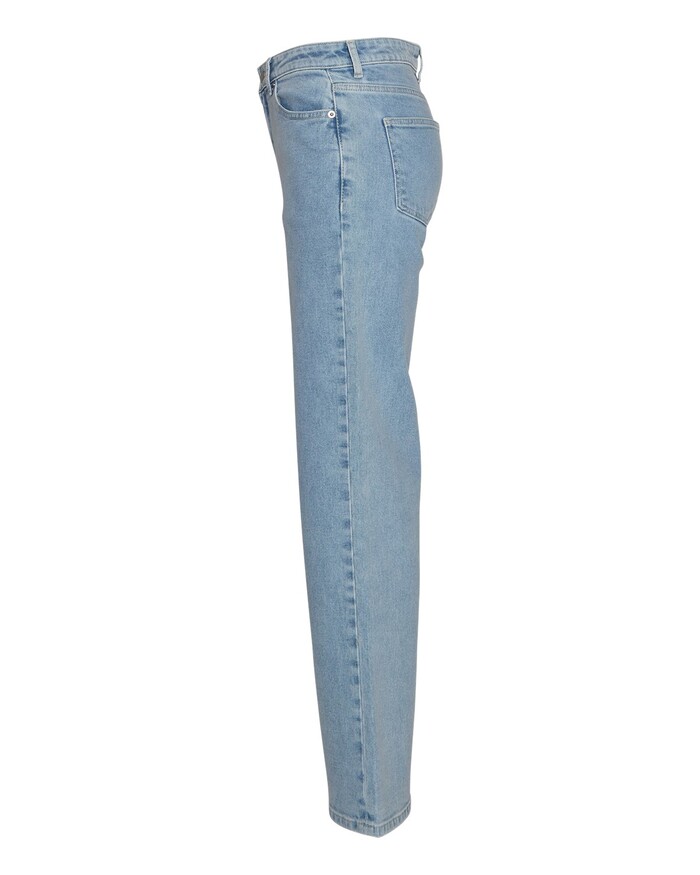 Jeans wide leg met split