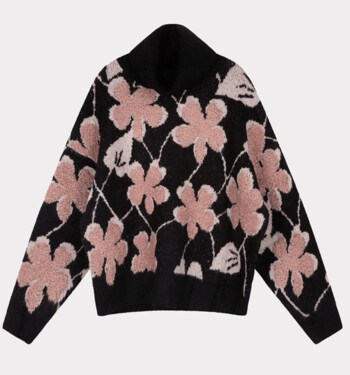 Sweater 3d bloemen 