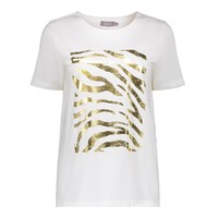 T-shirt met gouden opdruk 100% katoen
